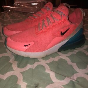 Nike Women's Coral and Teal Sneakers